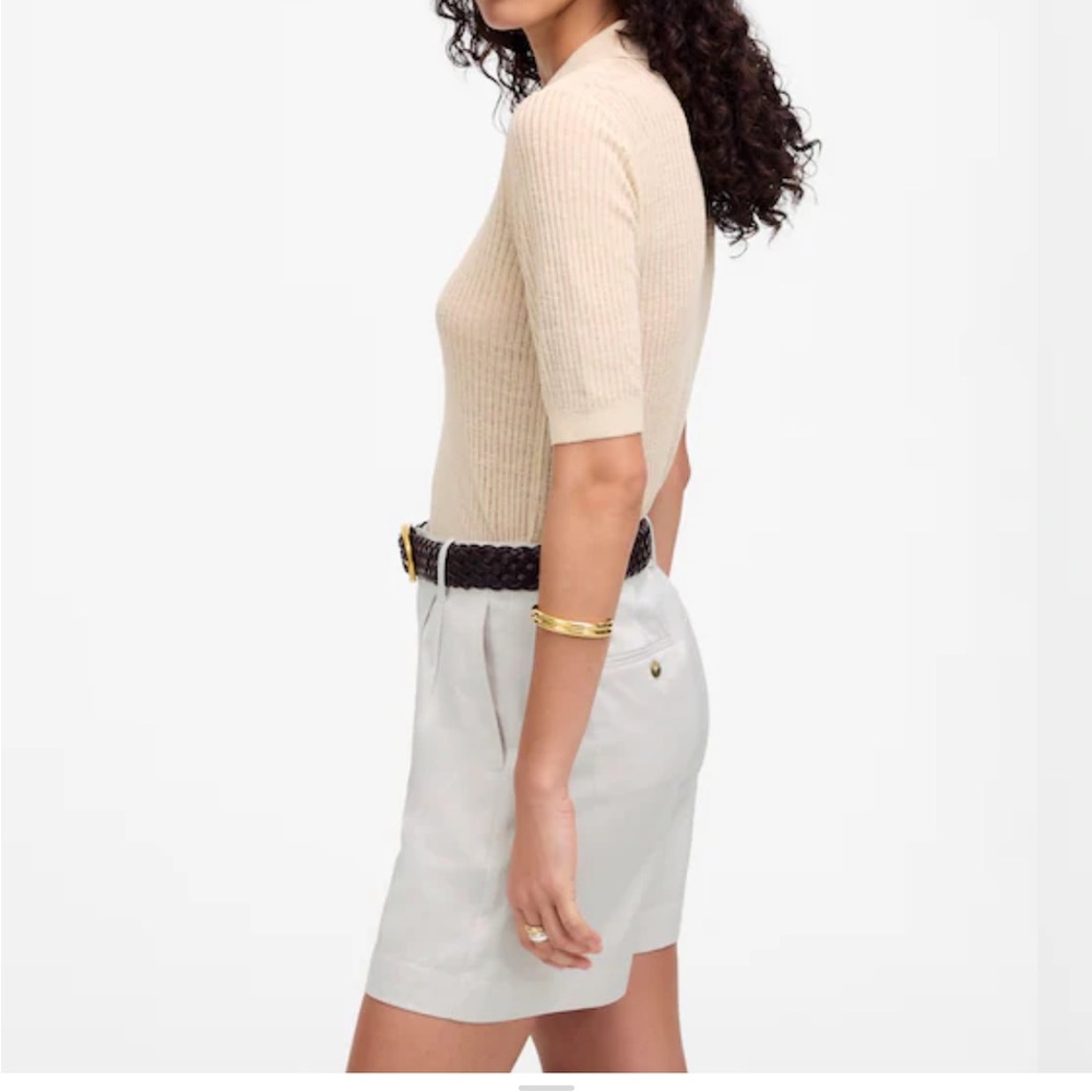 Madewell the Drapey Twill Pleated Shorts - Picture 6 of 13